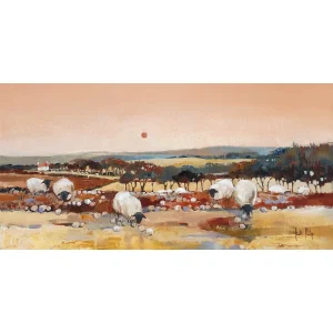 Sheep at Dusk, Giclée Art Print by Kate Philp