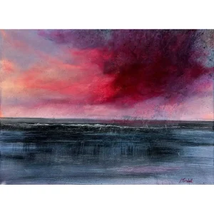 Red Storm Sky, Giclée Art Print by Louise Turnbull