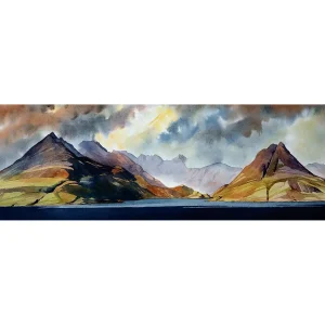 Rain clears the Cuillin, Loch Scavaig, Giclée Art Print by Peter McDermott