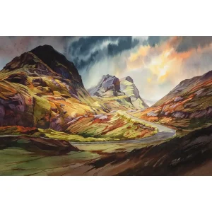 The Three Sisters, Glencoe, Giclée Art Print by Peter McDermott