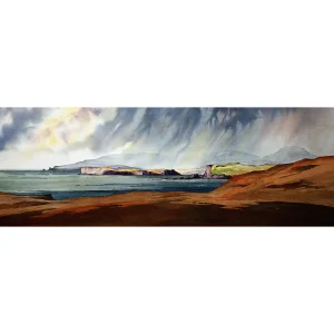 Gales sweep in from the west, Loch Bracadale, Giclée Art Print by Peter McDermott