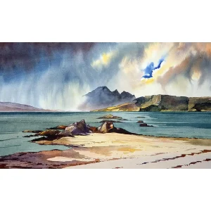 A break in the clouds, Ord Beach, Giclée Art Print by Peter McDermott