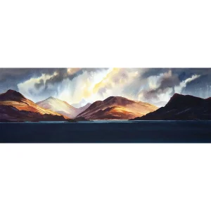Autumn illuminates the sound, Loch Nevis, Giclée Art Print by Peter McDermott