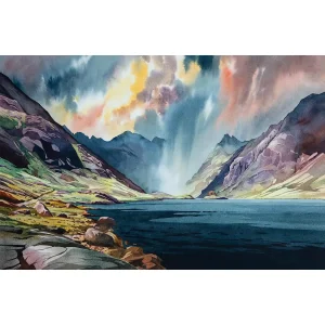 Expect some short sharp showers in the West, Loch Coruisk, Giclée Art Print by Peter McDermott