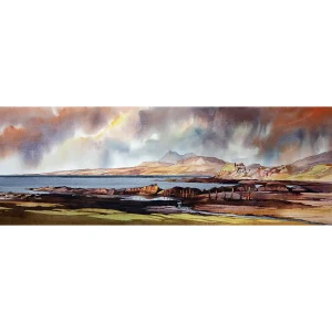 Clearing from the west, Dunscaith Castle, Giclée Art Print by Peter McDermott