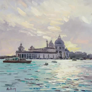 Santa Maria Della Saluté in the Afternoon Light, Giclée Art Print by Robert Kelsey