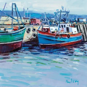 Boats at Tobermory, Giclée Art Print by Robert Kelsey