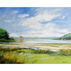 Spring Colours, Lochranza, Giclée Art Print by Robert Kelsey