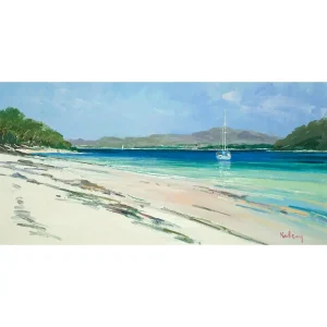 Moored in Morar, Giclée Art Print by Robert Kelsey