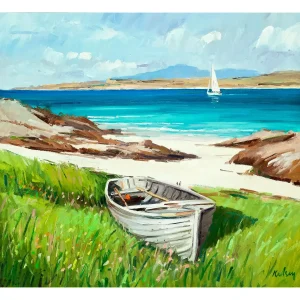 Beached Boat, Iona, Giclée Art Print by Robert Kelsey