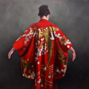 Scarlet Kimono, Giclée Art Print by Stephanie Rew