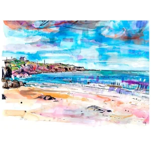St. Cyrus Looking North, Giclée Art Print by Clare Arbuthnott