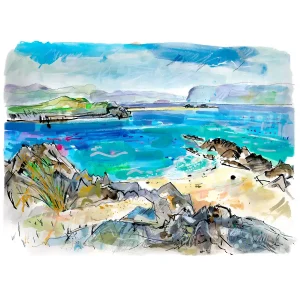 Green Sea, Iona, Giclée Art Print by Clare Arbuthnott