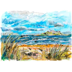 Choppy Waters, Yellowcraigs, Giclée Art Print by Clare Arbuthnott