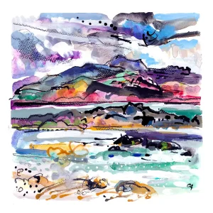 Benmore from Iona, Giclée Art Print by Clare Arbuthnott