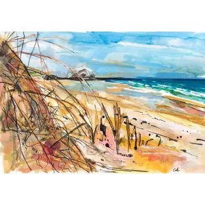 Tyninghame Beach, Giclée Art Print by Clare Arbuthnott