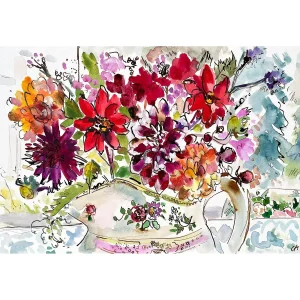 Dahlias, Giclée Art Print by Clare Arbuthnott