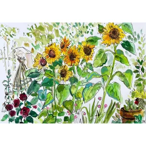 Sunflowers, Giclée Art Print by Clare Arbuthnott