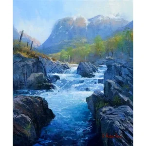 Bidean from the River Coe, Giclée Art Print by Colin Robertson