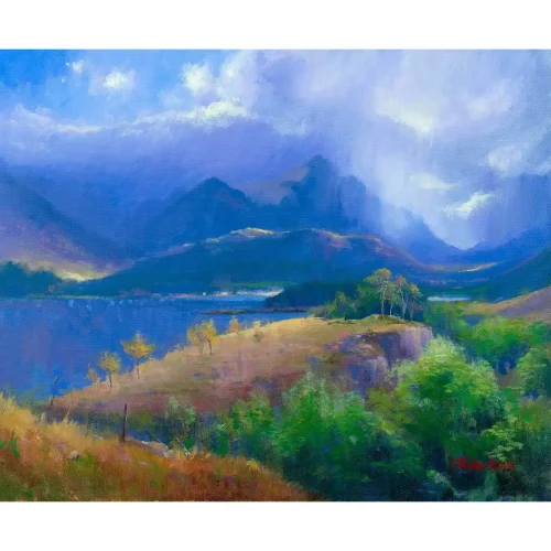 The Distant Hamlet, Giclée Art Print by Colin Robertson