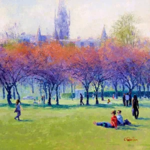 Kelvingrove, Glasgow, Giclée Art Print by Colin Robertson