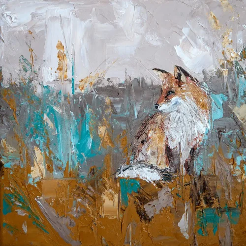 Autumn Fox, Giclée Art Print by Charlotte Strawbridge