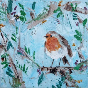 Robin, Giclée Art Print by Charlotte Strawbridge