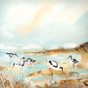 Avocets, Giclée Art Print by Charlotte Strawbridge