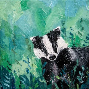 Badger, Giclée Art Print by Charlotte Strawbridge