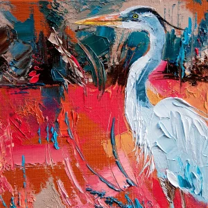 Great Blue, Giclée Art Print by Charlotte Strawbridge
