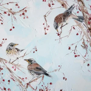 Winter Visitors, Giclée Art Print by Charlotte Strawbridge