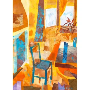 Blue Chair, Giclée Art Print by Emily Little