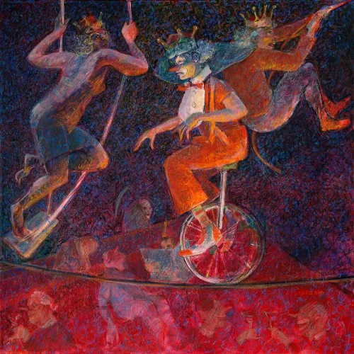 In the Court of Clowns, Giclée Art Print by Fred Carson