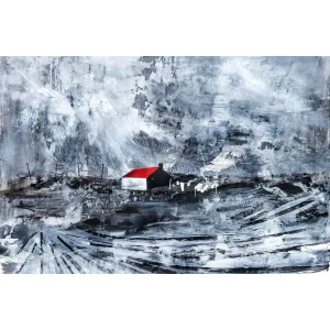 Phone Lines and Furrows, Giclée Art Print by Fiona Matheson