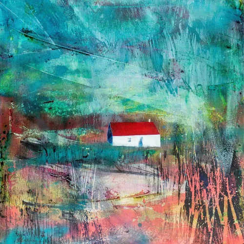 Wild Flower Patch, Giclée Art Print by Fiona Matheson