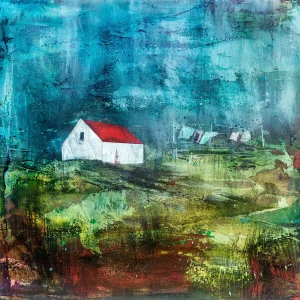 Drying Green and Peat Bog, Giclée Art Print by Fiona Matheson