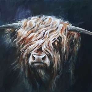 Highland Bull, Giclée Art Print by Hilary Barker