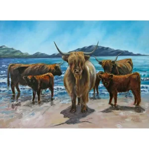 In the Sea Near Ulva Ferry, Isle of Mull, Giclée Art Print by Hilary Barker