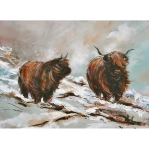 Enjoying the January Snows, Giclée Art Print by Hilary Barker