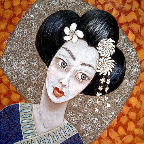 Flower Pillow, Giclée Art Print by Ingrid Nilsson