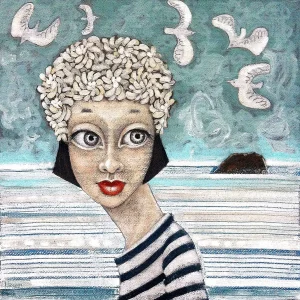 Tidal Stripes, Giclée Art Print by Ingrid Nilsson