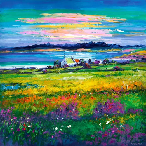Evening Light on Isle of Skye, Giclée Art Print by Jean Feeney