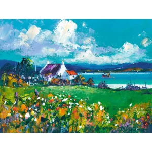 Steamer Heading for Port Appin, Giclée Art Print by Jean Feeney
