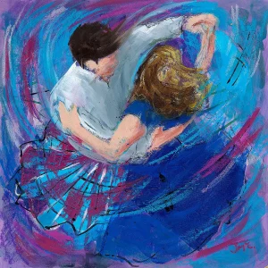 Blue Waltz, Giclée Art Print by Janet McCrorie