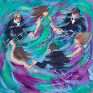 Tartan Twirl, Giclée Art Print by Janet McCrorie
