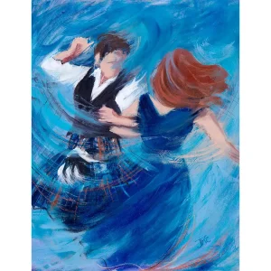 Fiddles and Footwork, Giclée Art Print by Janet McCrorie