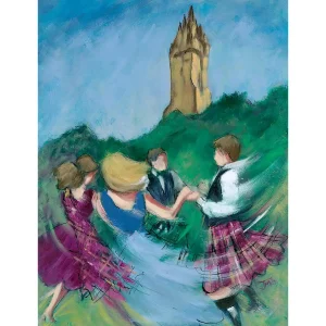 Highland Dance at Stirling's Heart, Giclée Art Print by Janet McCrorie