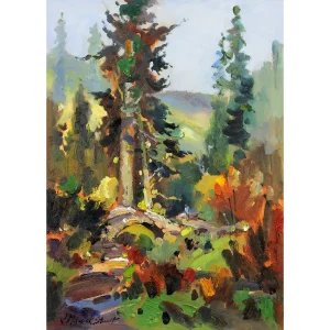 The Woodland of Royal Botanic Garden, Dawyck, Giclée Art Print by Joseph Maxwell-Stuart