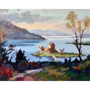 View to Eilean Donan Castle, Giclée Art Print by Joseph Maxwell-Stuart