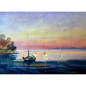 Cramond Sunrise, Giclée Art Print by Joseph Maxwell-Stuart